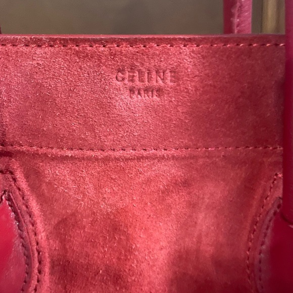 Celine Paris Red Leather Phantom Luggage Tote - Picture 6 of 6